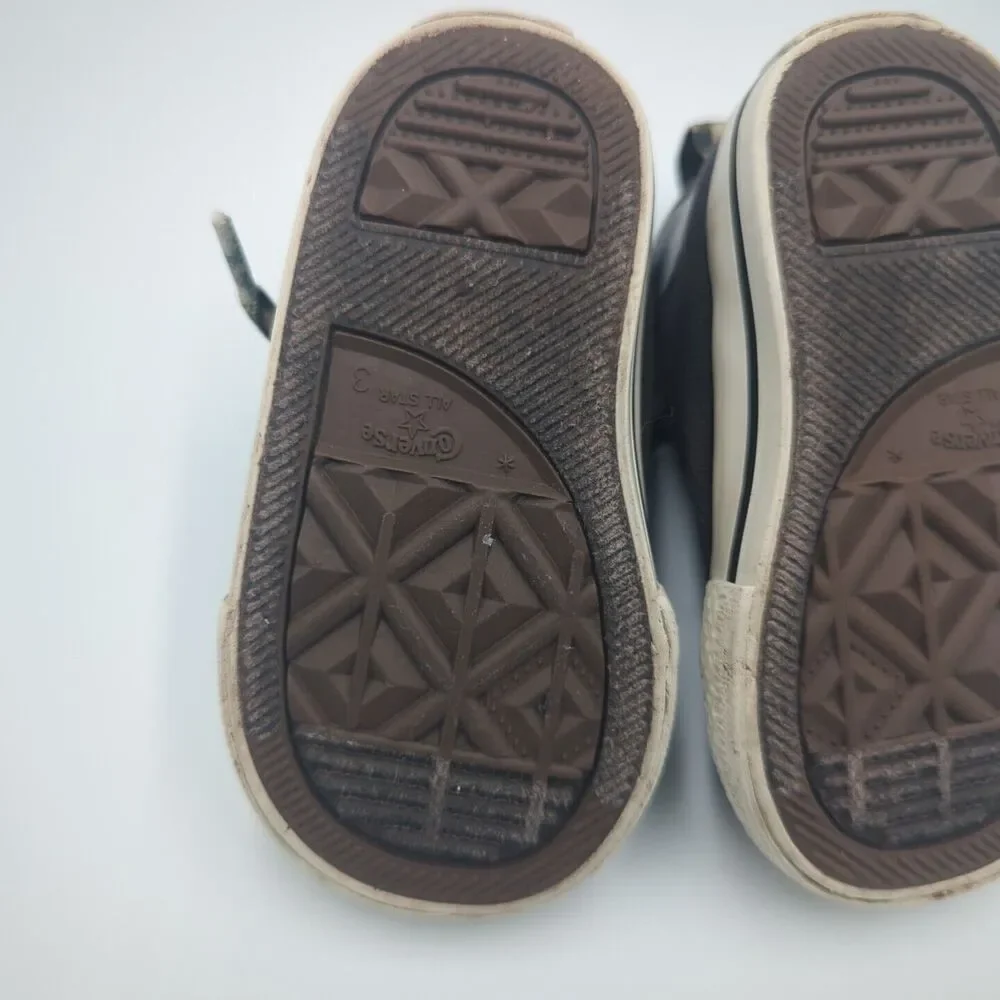 Converse Chuck Taylor All Star High Top Shoes Gray Sneakers Baby Toddler Size 3